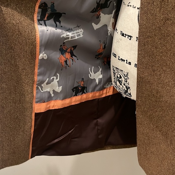 Anthropologie McGinn Knightsbridge Brown Metallic Gold Tweed Jacket - Picture 10 of 16